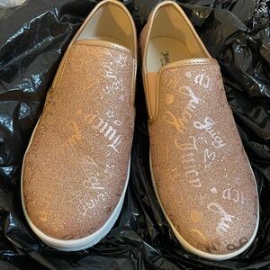 Juicy Couture Glitter Used Slip-On Sneakers